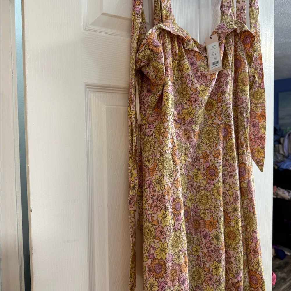 BCBGeneration Pink and Yellow Floral Dress